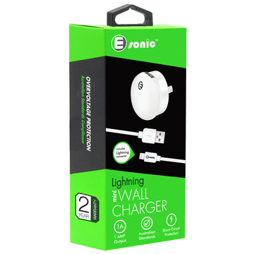 Esonic Mini Wall Charger with Lightning Cable for iPhone/iPad